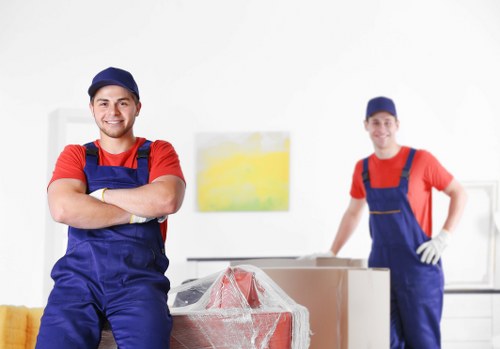 Fragile items packed securely for a home move in East Finchley