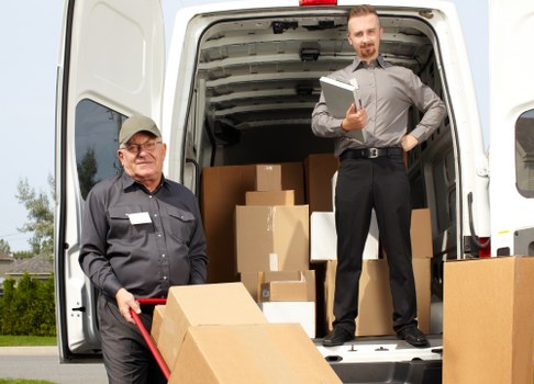 Local removals team planning a move in East Finchley