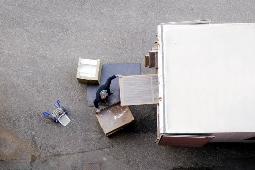 Household furniture being loaded for removals in Eastfinchley