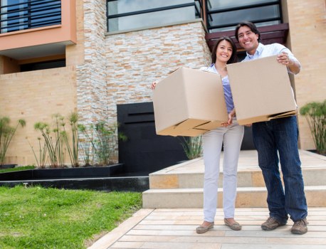 Compact van loaded with furniture for a local East Finchley move
